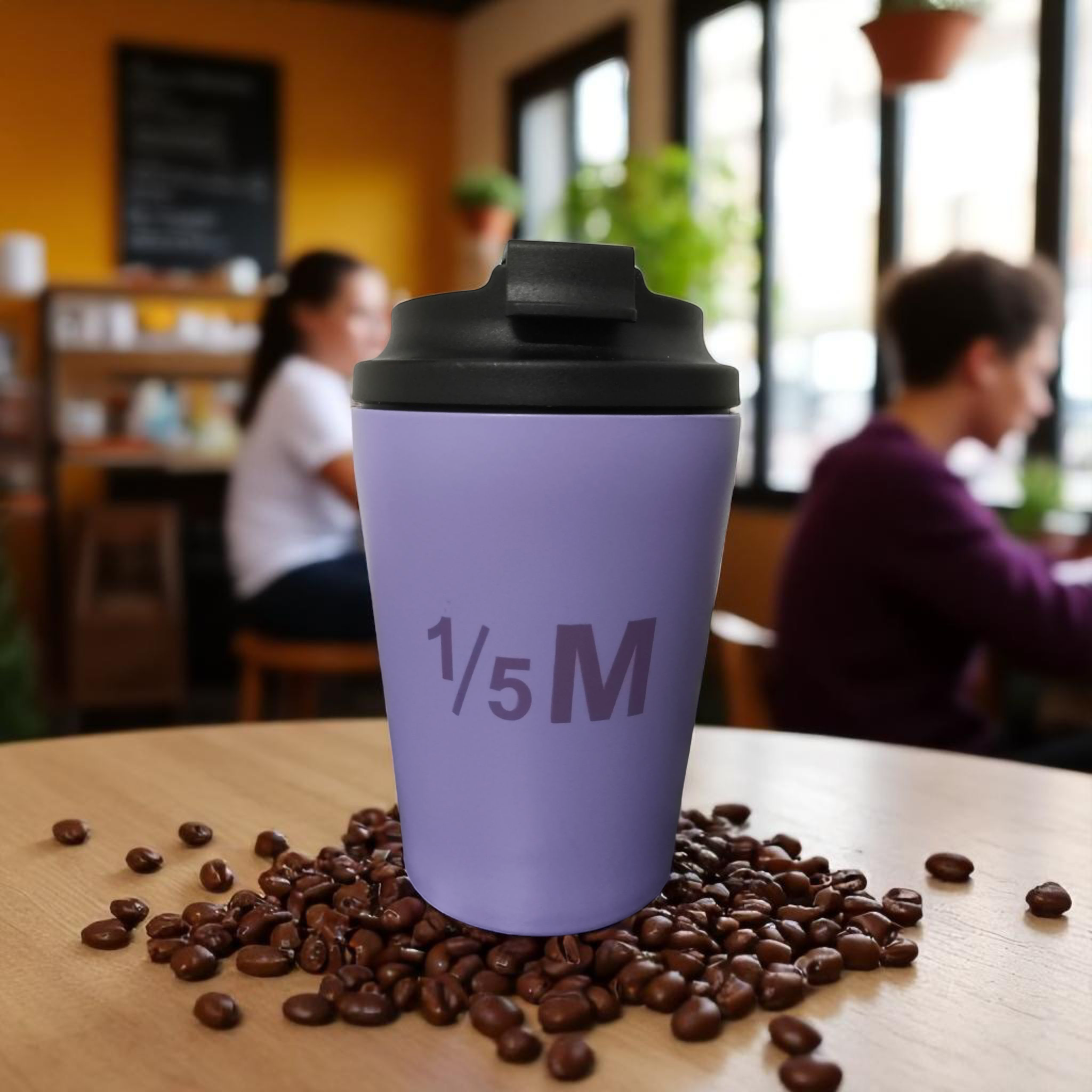1/5M Travel Mug – 360ml | 12oz | Hot & Cold Cup | كوب حراري ١/٥M